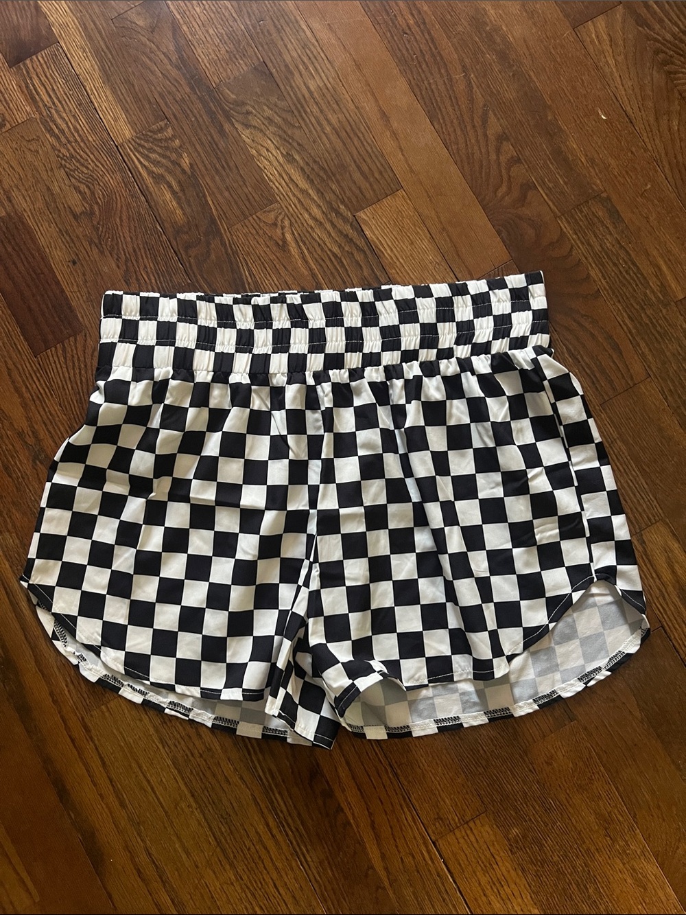 Black & White Checkered Women's Shorts 🏁